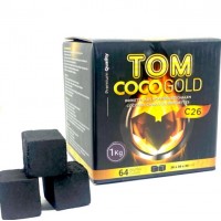 Кокосове вугілля для кальяну Tom Coco 26 мм 26*26*26мм 1 кг